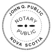 Nova Scotia Notary Stamp - 1 5/8"